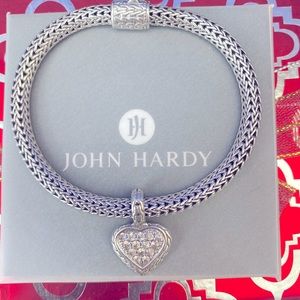 John Hardy Classic Chain Diamond Heart Charm
